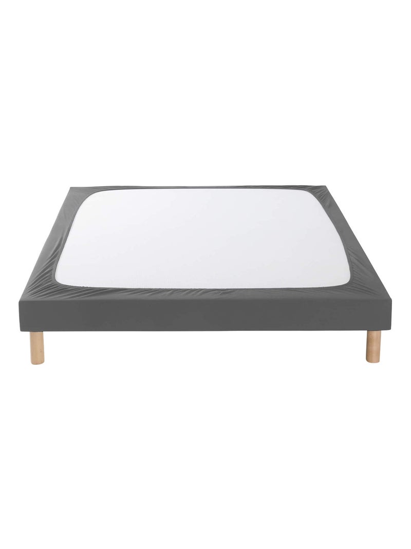 Cache sommier coton jersey gris anthracite - Kiabi