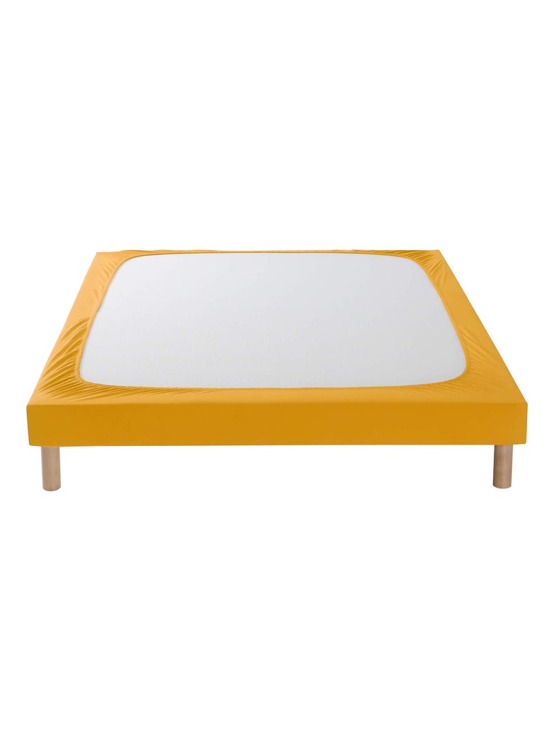 Cache sommier coton jersey Jaune - Kiabi