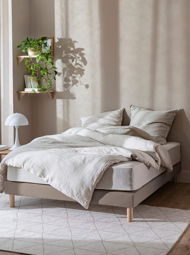 Cache sommier coton jersey Taupe - Kiabi