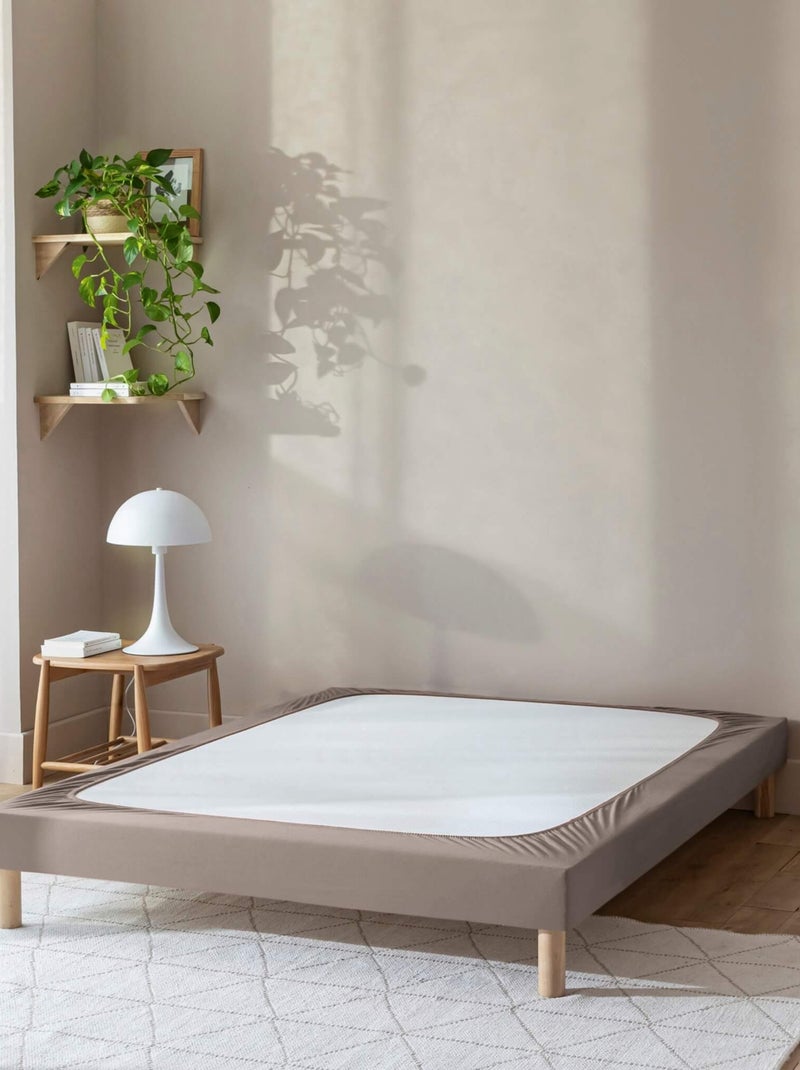 Cache sommier coton jersey Taupe - Kiabi