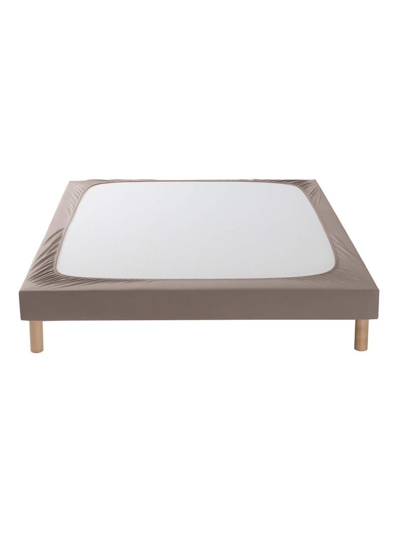 Cache sommier coton jersey Taupe - Kiabi