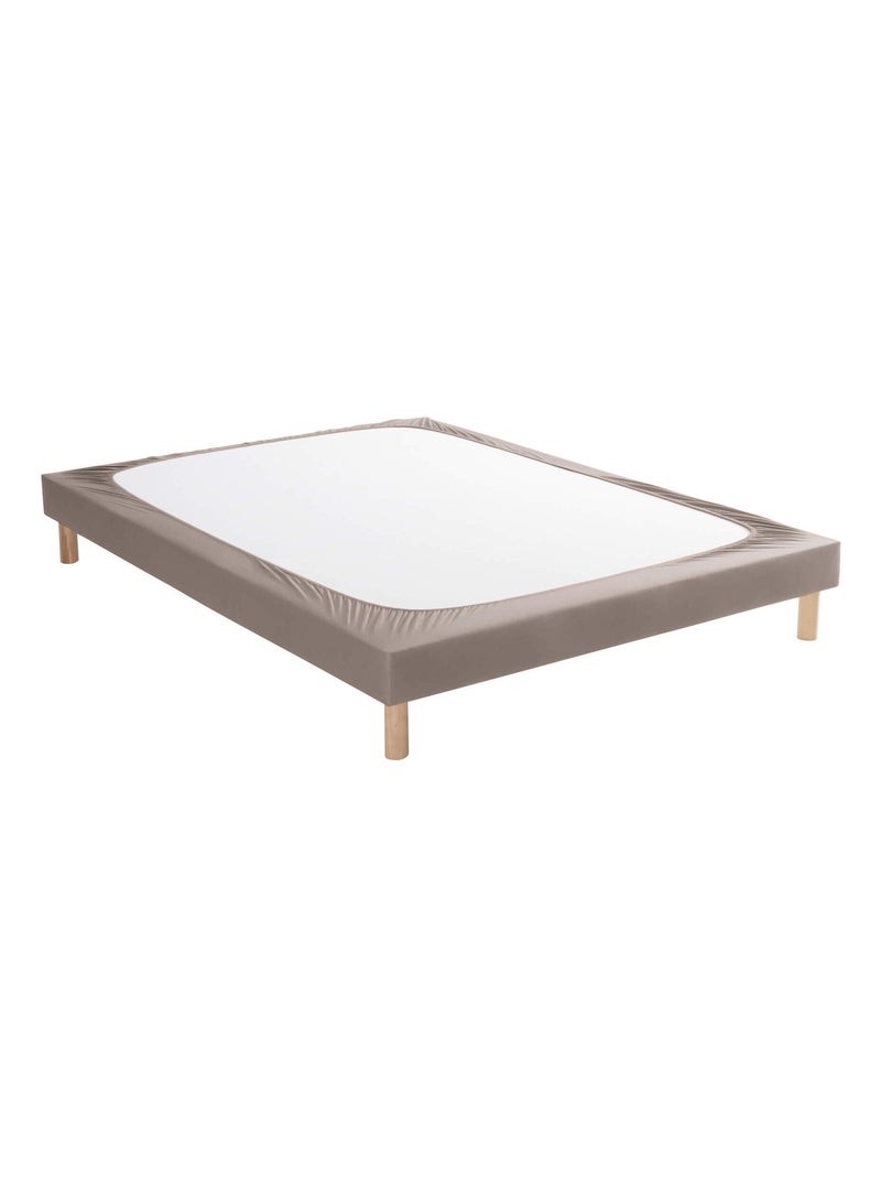 Cache sommier coton jersey Taupe - Kiabi
