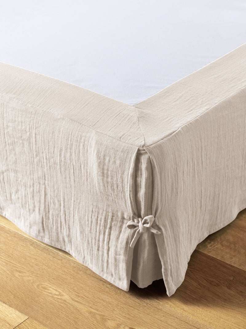 Cache sommier double gaze de coton Ecru - Kiabi