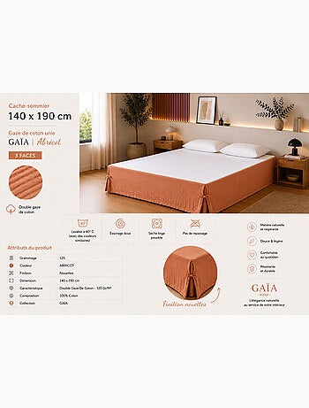 Cache-sommier double gaze de coton gaïa – qualité haut de gamme