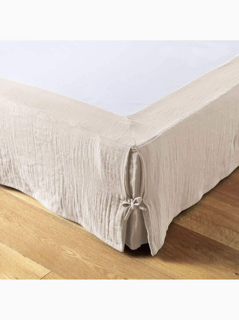 Cache-sommier Double Gaze de Coton GAÏA – Qualité Haut de Gamme Beige - Kiabi
