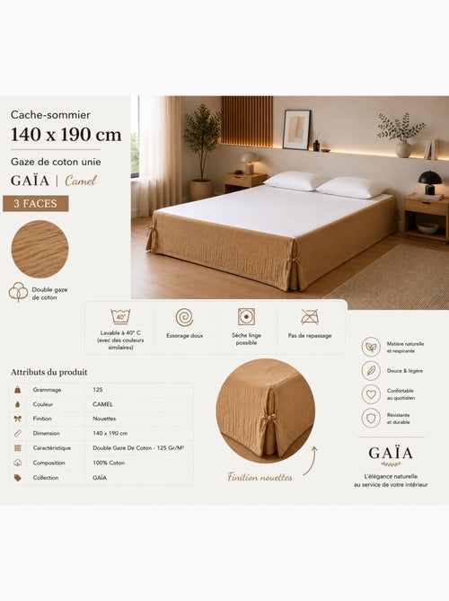 Cache-sommier Double Gaze de Coton GAÏA – Qualité Haut de Gamme - Kiabi