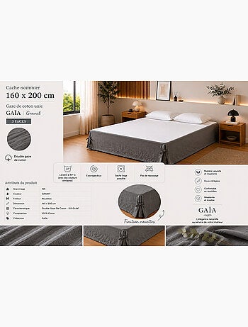 Cache-sommier Double Gaze de Coton GAÏA – Qualité Haut de Gamme
