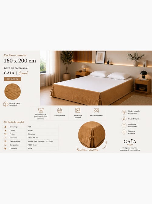 Cache-sommier Double Gaze de Coton GAÏA – Qualité Haut de Gamme - Kiabi