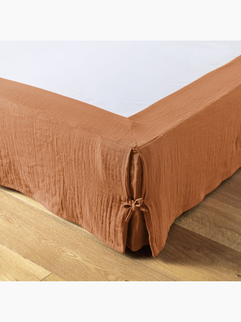 Cache-sommier Double Gaze de Coton GAÏA – Qualité Haut de Gamme Orange - Kiabi