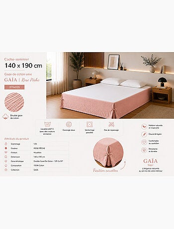 Cache-sommier double gaze de coton gaïa – qualité haut de gamme