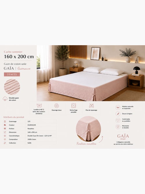 Cache-sommier Double Gaze de Coton GAÏA – Qualité Haut de Gamme - Kiabi