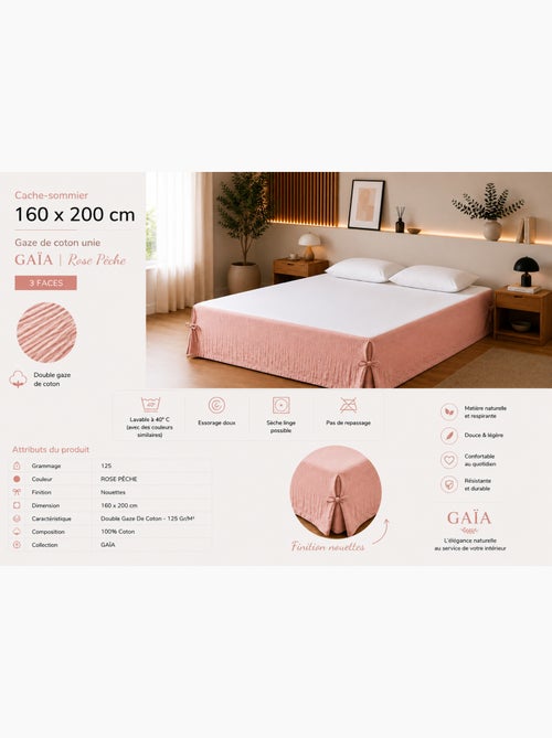 Cache-sommier Double Gaze de Coton GAÏA – Qualité Haut de Gamme - Kiabi