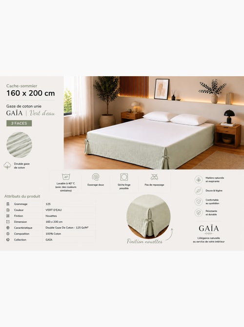 Cache-sommier Double Gaze de Coton GAÏA – Qualité Haut de Gamme - Kiabi Cache-sommier Double Gaze de Coton GAÏA – Qualité Haut de Gamme - Kiabi