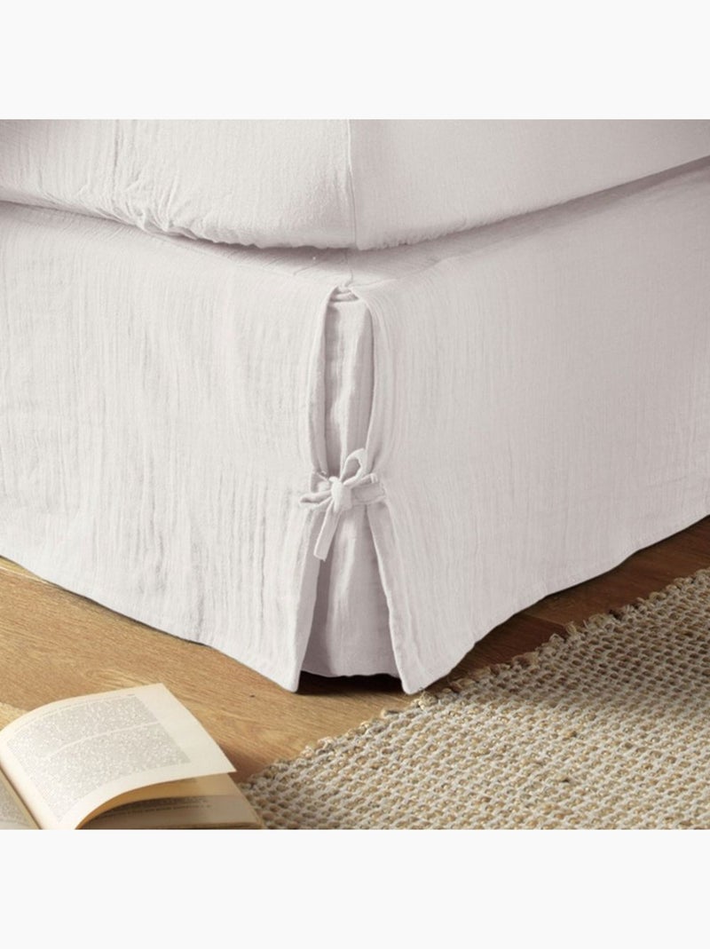 Cache sommier en double Gaze de coton Blanc - Kiabi