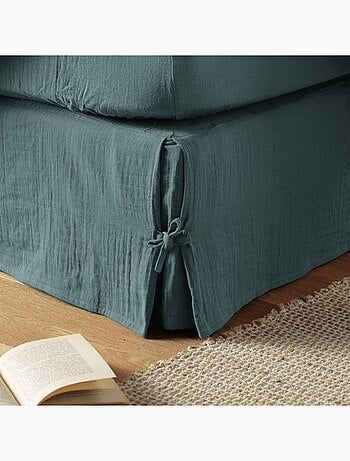 Cache sommier en double Gaze de coton