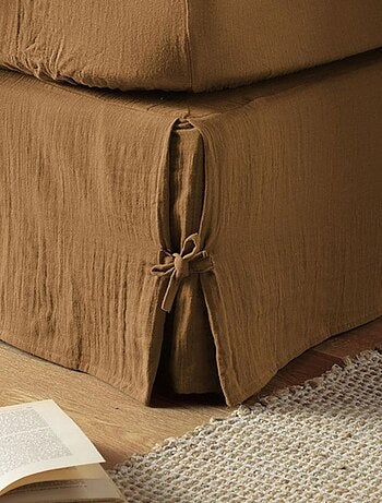 Cache sommier en double Gaze de coton