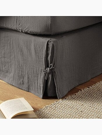 Cache sommier en double Gaze de coton