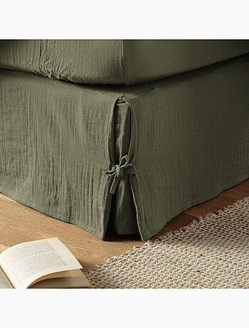 Cache sommier en double Gaze de coton