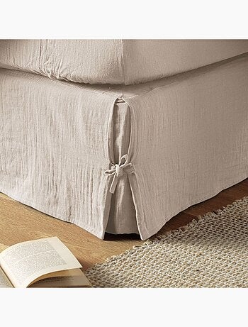 Cache sommier en double Gaze de coton