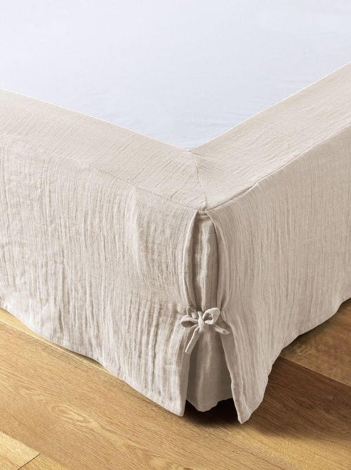 Cache sommier en double Gaze de coton - Kiabi