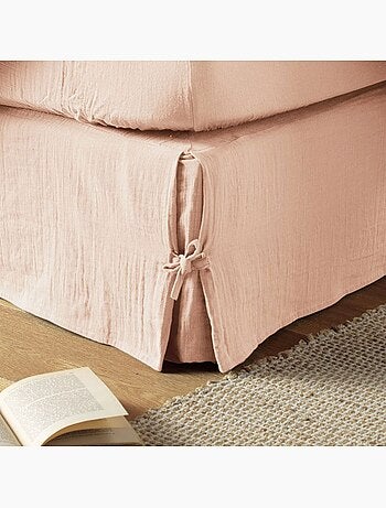 Cache sommier en double Gaze de coton