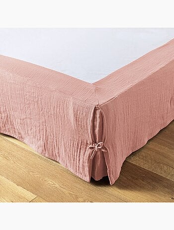 Cache sommier en double Gaze de coton