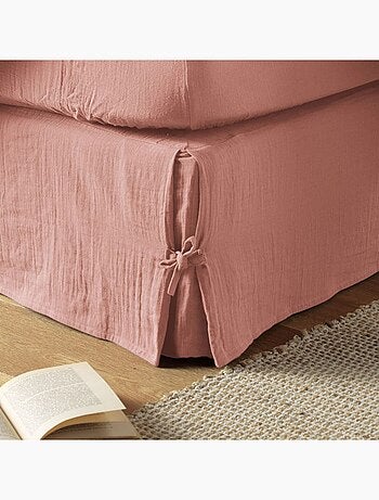 Cache sommier en double Gaze de coton