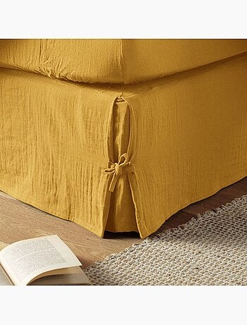 Cache sommier en double Gaze de coton