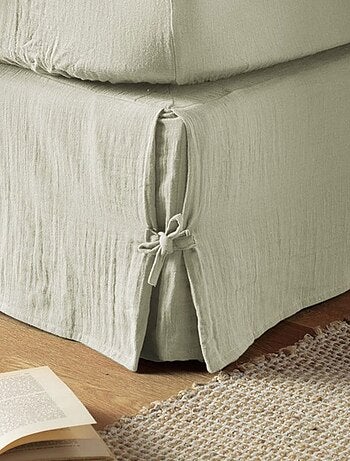 Cache sommier en double Gaze de coton