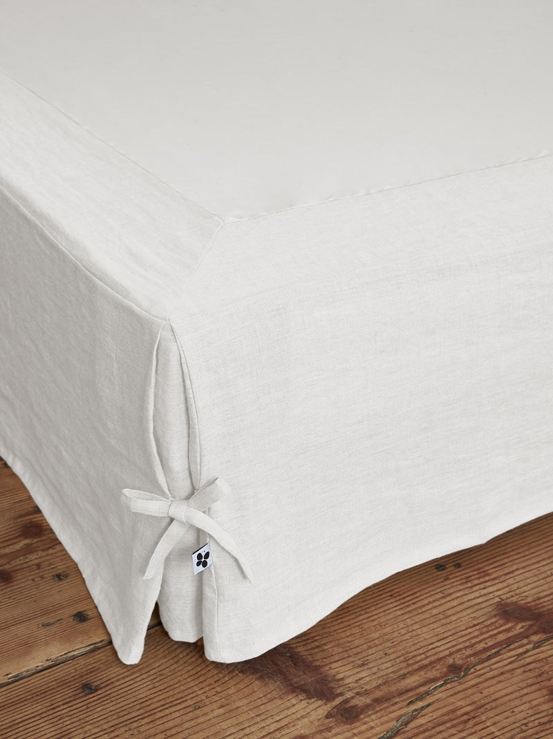 Cache sommier en lin Soline Beige - Kiabi