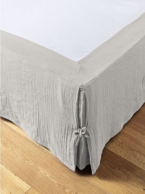 Cache sommier gaze de coton Gaia 140x190cm Nuage - Kiabi