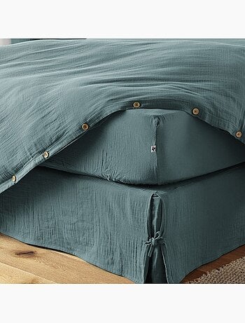 Cache sommier gaze de coton Gaia