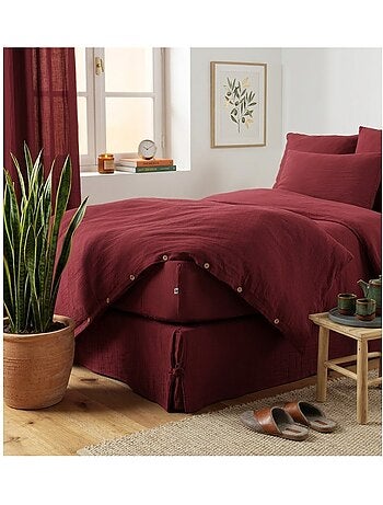 Cache sommier gaze de coton Gaia