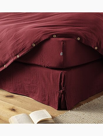 Cache sommier gaze de coton Gaia