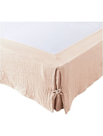 Cache sommier gaze de coton Gaia
