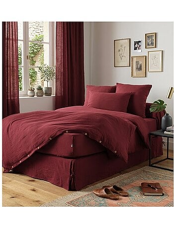 Cache sommier gaze de coton Gaia