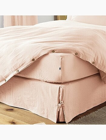 Cache sommier gaze de coton Gaia