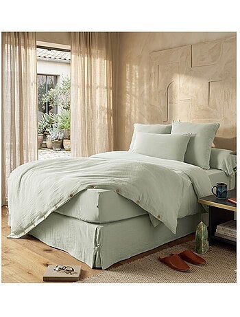 Cache sommier gaze de coton Gaia