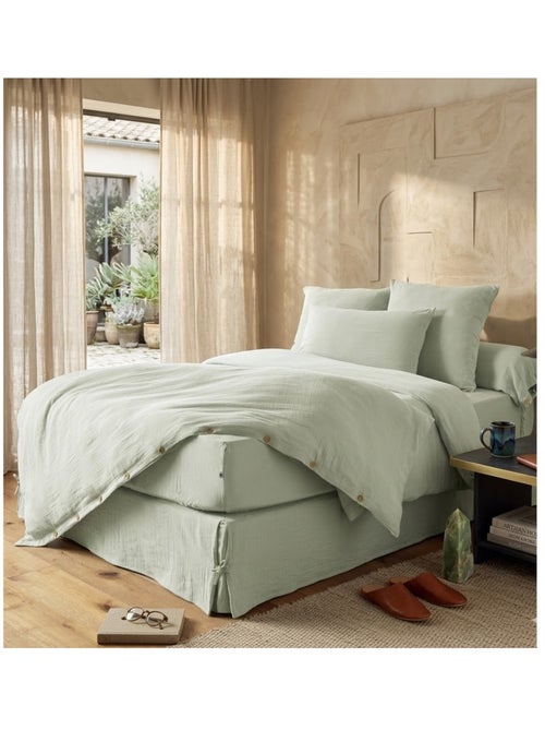 Cache sommier gaze de coton Gaia - Kiabi