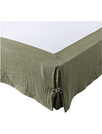 Cache sommier gaze de coton Gaia