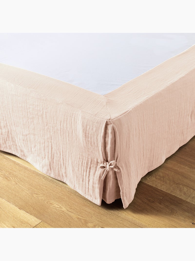 Cache sommier Gaze de coton gamme Gaia Safran - Kiabi