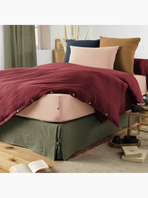 Cache sommier Gaze de coton gamme Gaia - Kiabi Cache sommier Gaze de coton gamme Gaia - Kiabi