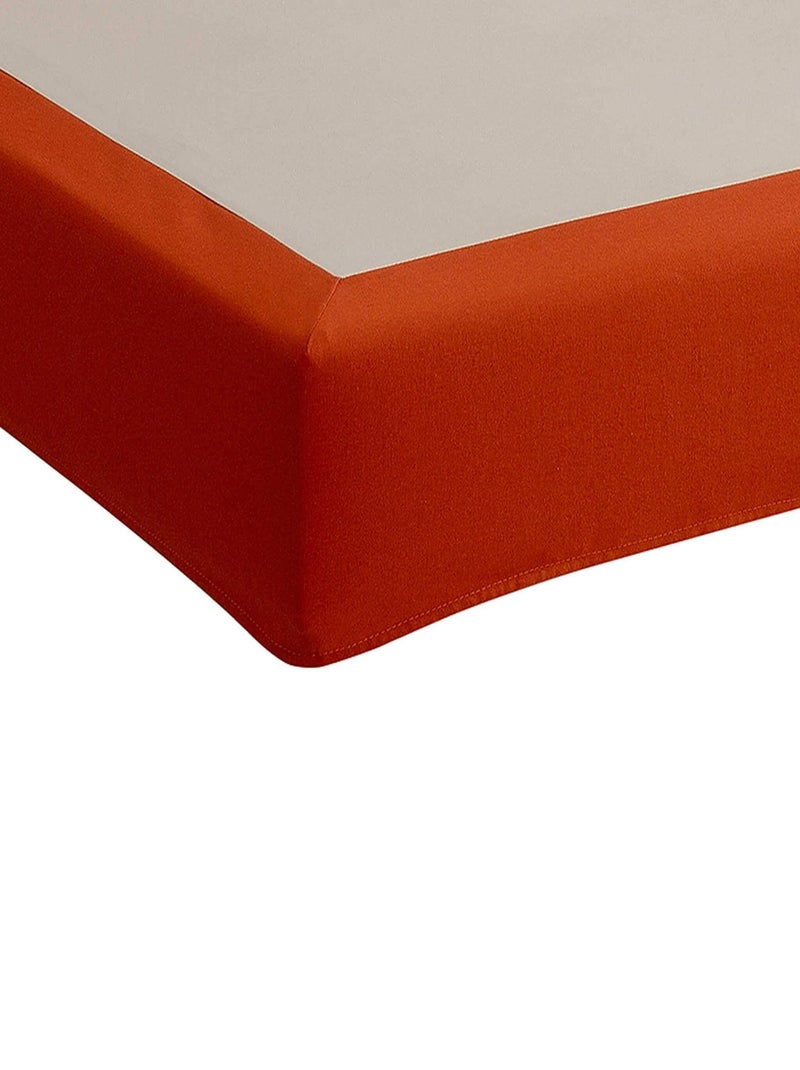 Cache-sommier intégral 100% coton Orange - Kiabi