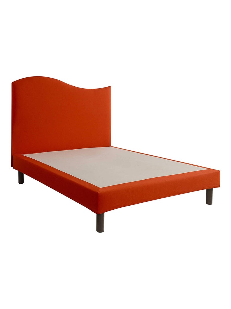 Cache-sommier intégral 100% coton Orange - Kiabi