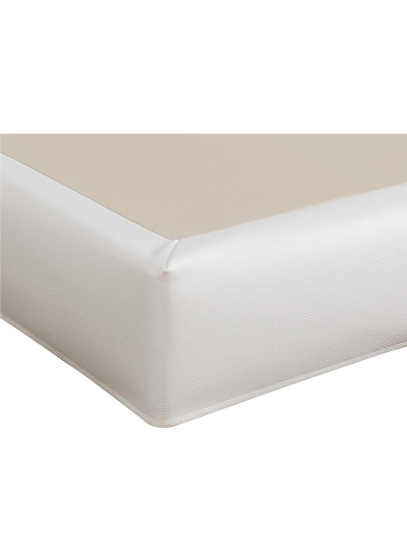 Cache-sommier intégral simili cuir Blanc - Kiabi