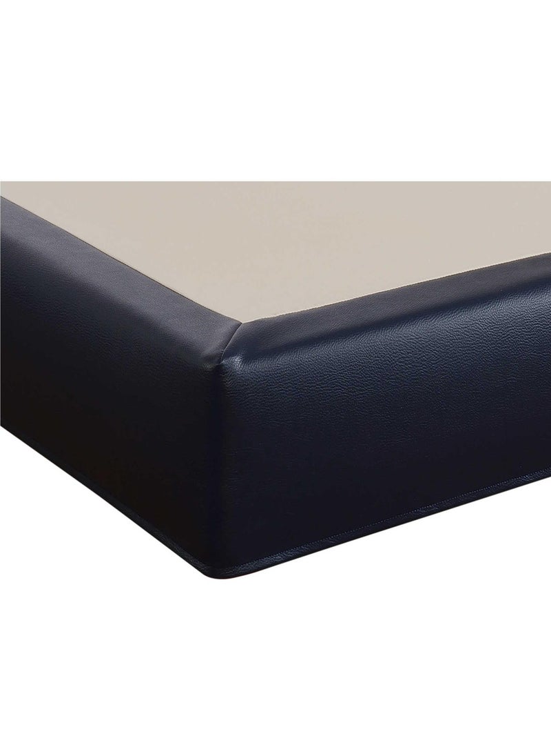 Cache-sommier intégral simili cuir Bleu marine - Kiabi