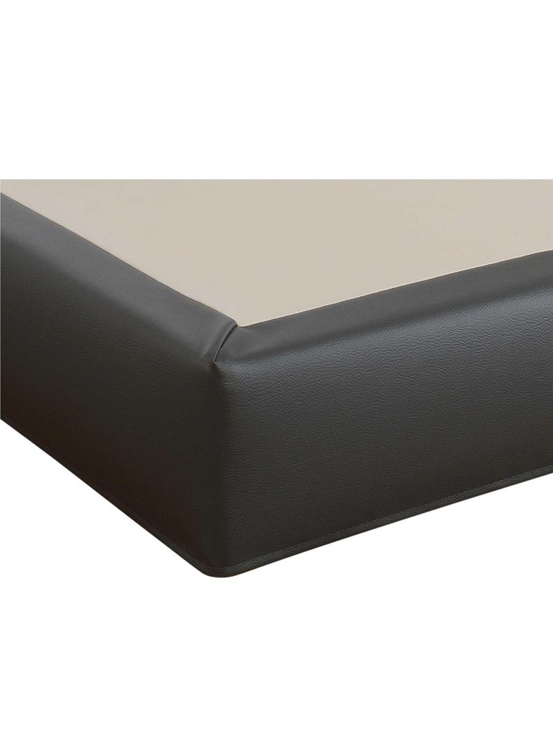 Cache-sommier intégral simili cuir gris anthracite - Kiabi