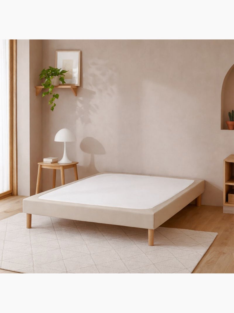 Cache sommier jersey coton extensible Beige - Kiabi