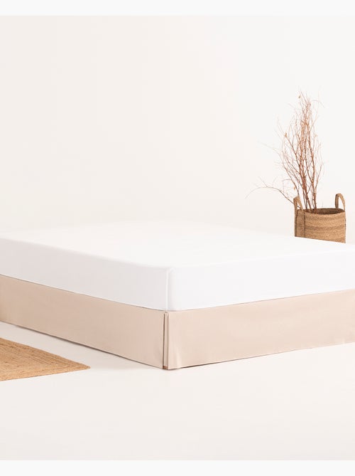 Cache-sommier, jupe de lit protectrice. Housse de sommier unie - Gamusi. - Kiabi
