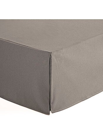 Cache-sommier, jupe de lit protectrice. Housse de sommier unie - Gamusi.